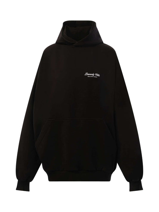 BALENCIAGA Beverly Hills Large Fit Hoodie (Washed Black)