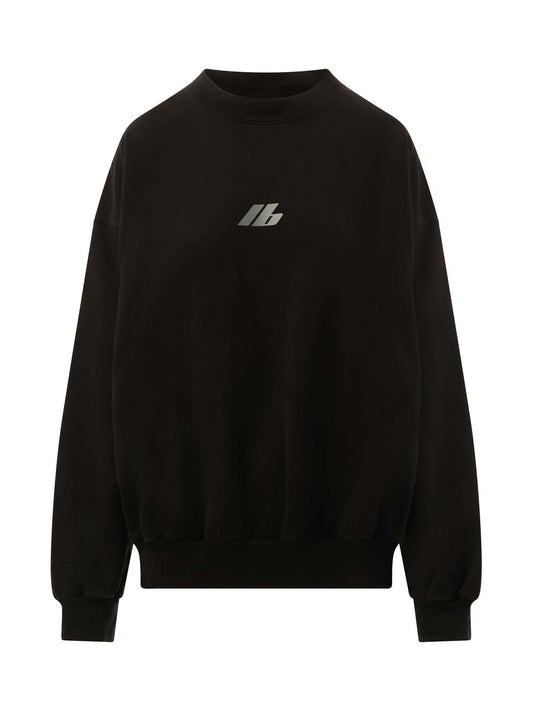 BALENCIAGA Activewear Logo Medium Fit Sweatshirt (Black)
