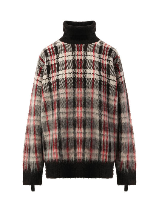 HELMUT LANG HK Chunky Sweater (Red Check)