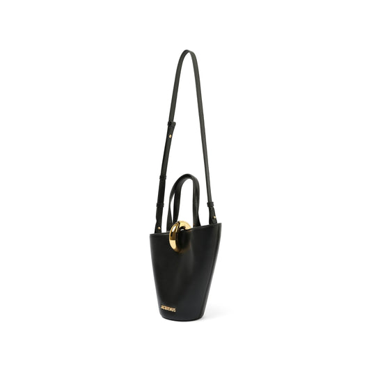 JACQUEMUS Le Petit Bambola Leather Bag (Black)