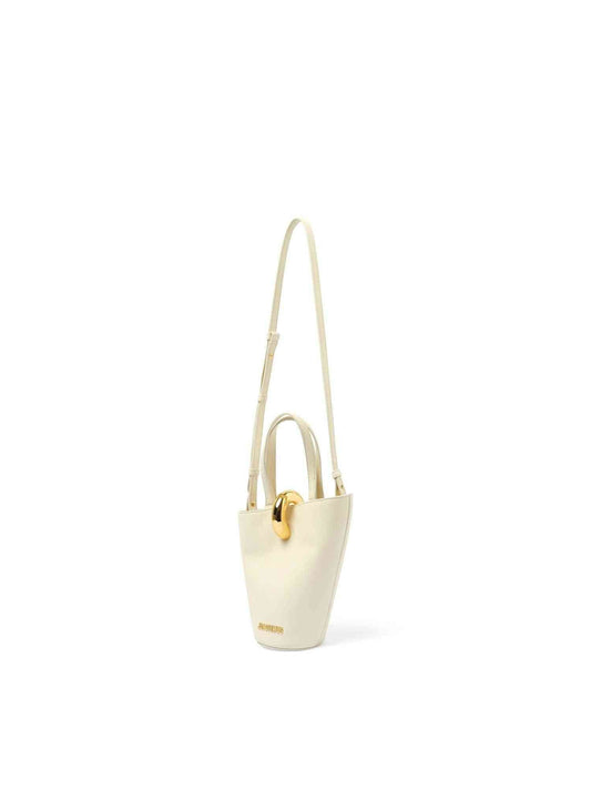 JACQUEMUS Le Petit Bambola Leather Bag (White)