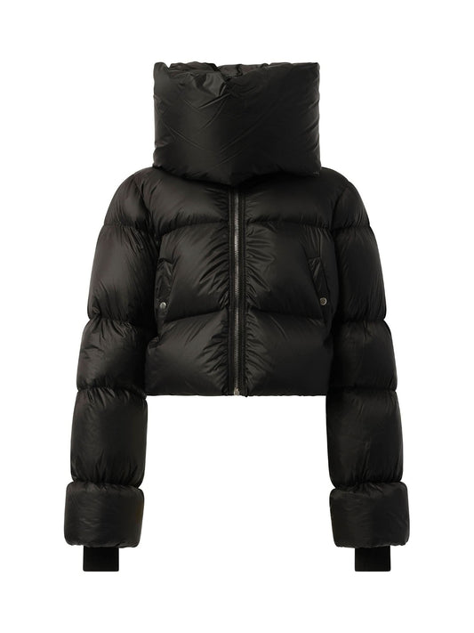 RICK OWENS Funnelneck Down Jacket (Black)