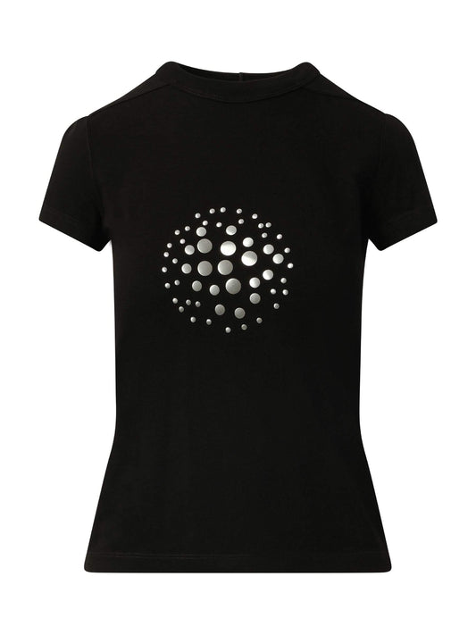 RICK OWENS Cropped Orb Level T-Shirt (Black)