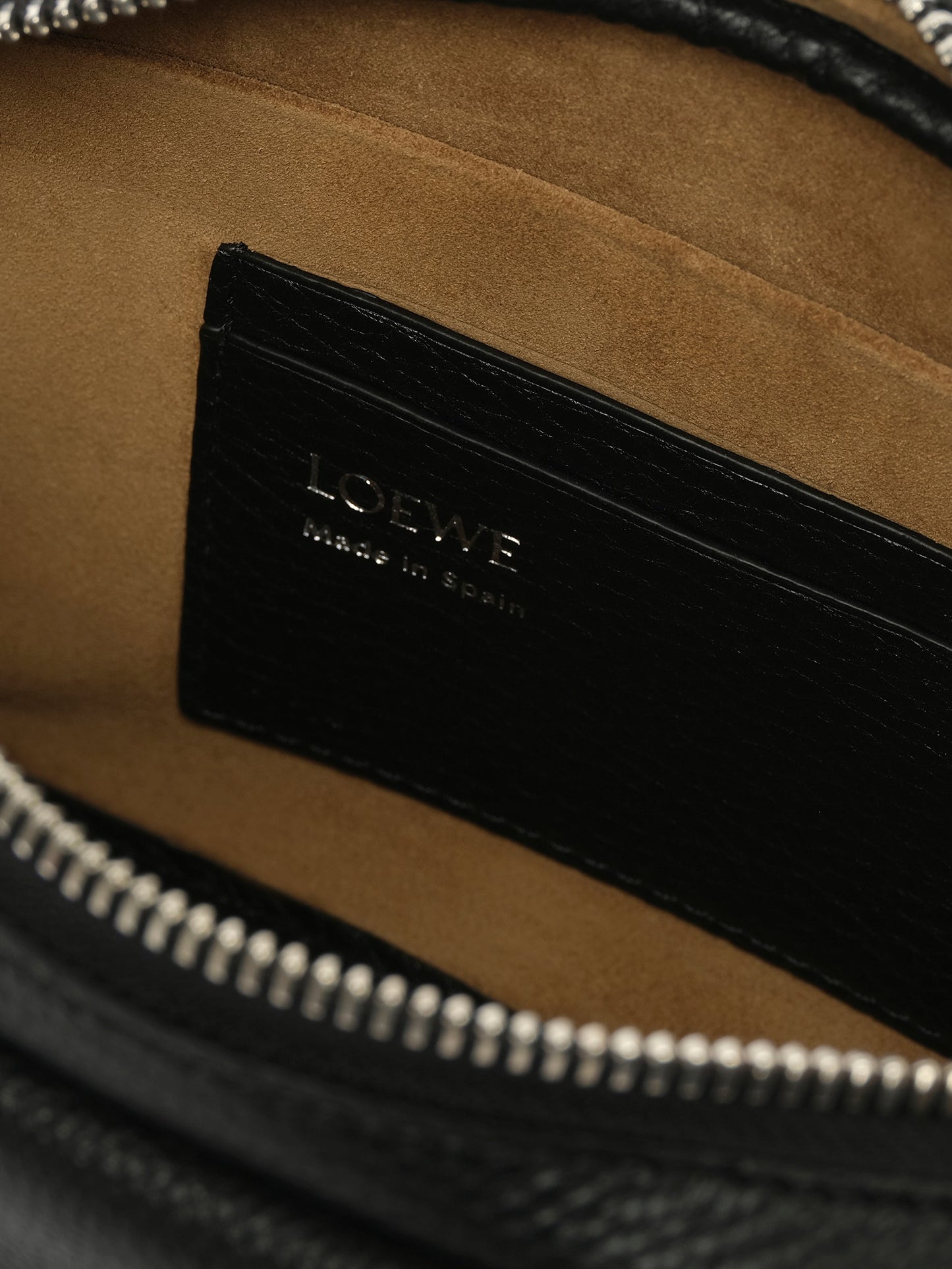 LOEWE Calfskin Pebble Messenger Small (Black)