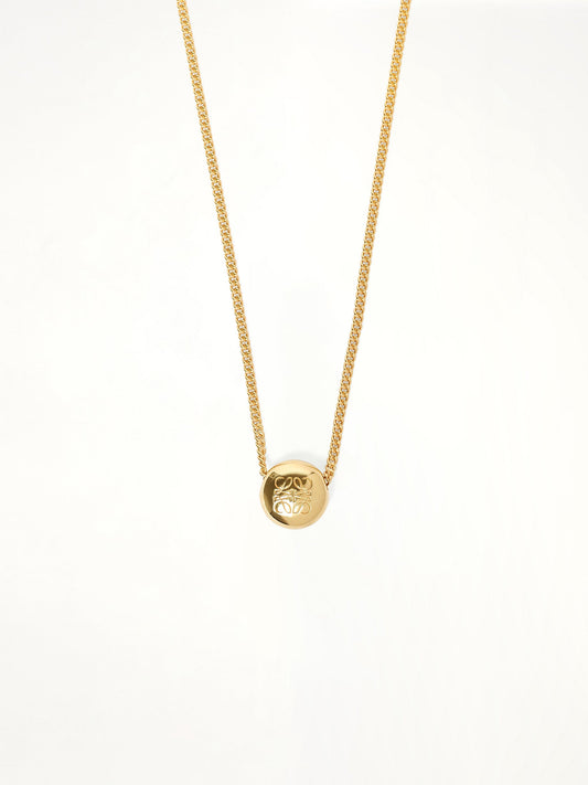 LOEWE Pebble Pendant Necklace (Gold)