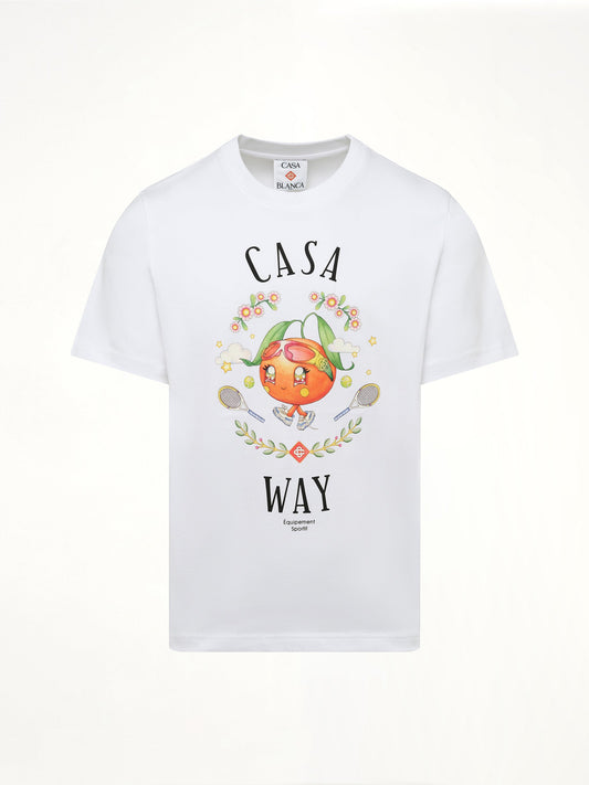CASABLANCA Casa Way Kawaii Printed T-Shirt (White)