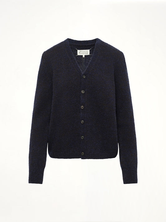 MAISON MARGIELA Gauge 5 Cardigan (Navy/Dark Brown)