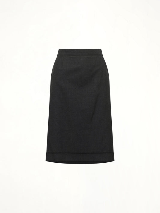 MAISON MARGIELA Midi Skirt (Carbon Melange/Black)
