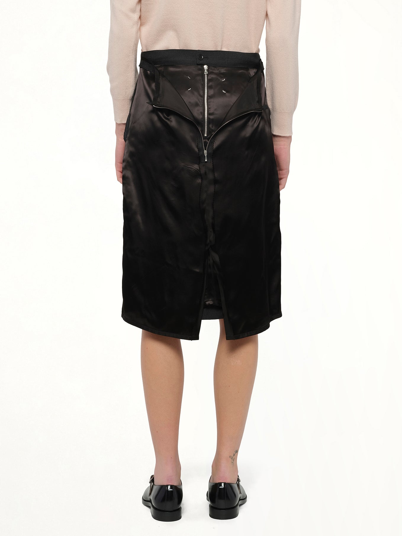 MAISON MARGIELA Midi Skirt (Carbon Melange/Black)