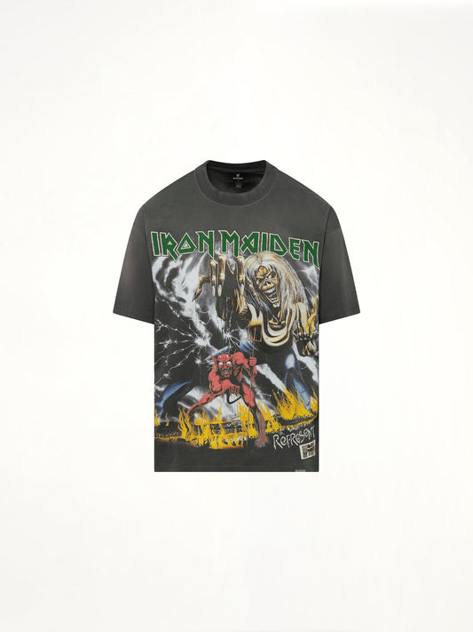REPRESENT Iron Maiden Number of Beast T-Shirt (Sunfade Grey)