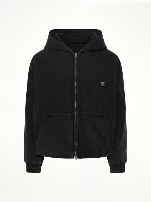 WOOYOUNGMI Dyed Denim Hoodie (Black)