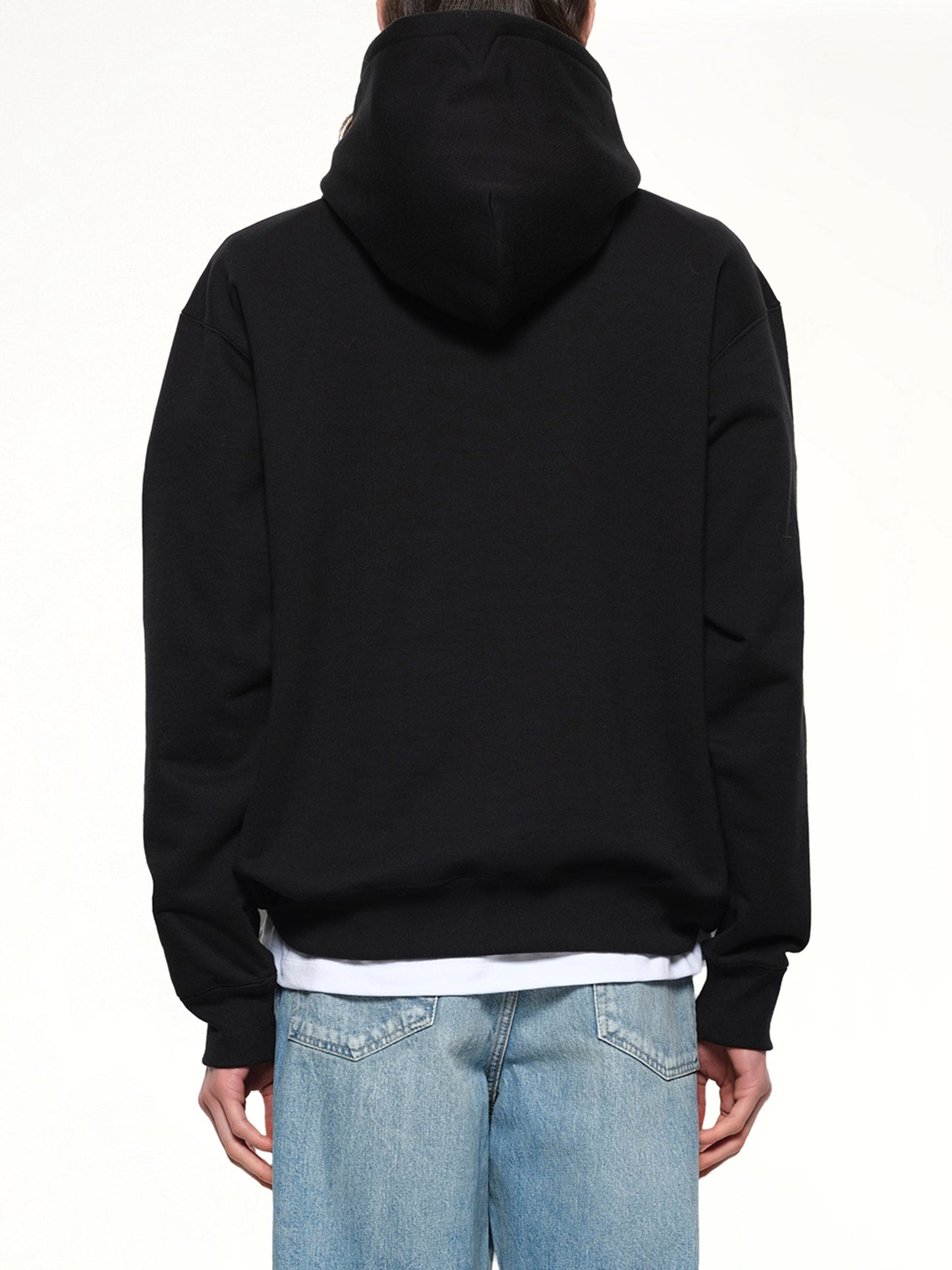 VOWELS Floral Embroidered Hoodie (Black)