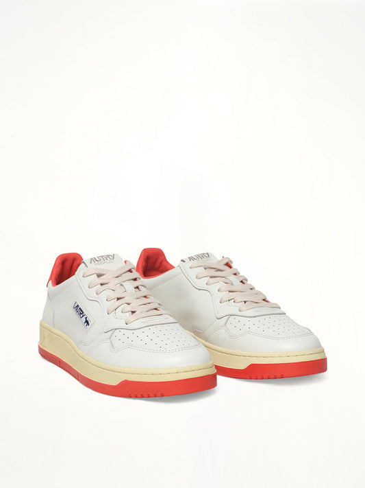AUTRY Maison Kitsune Medalist Sneaker (White/Red)