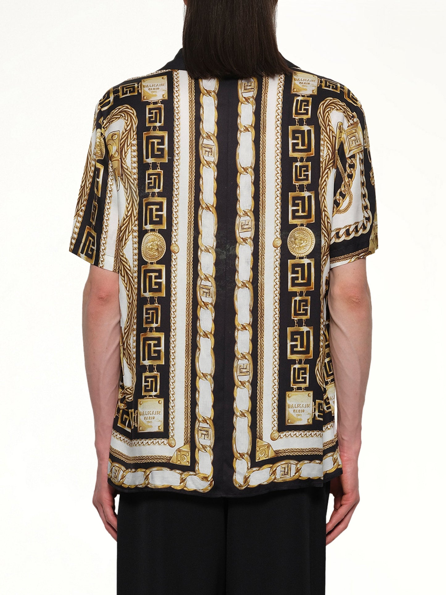 BALMAIN Foulard Print Shirt (Black)