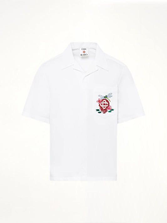 CASABLANCA Dragonfly Floral Shirt (White)