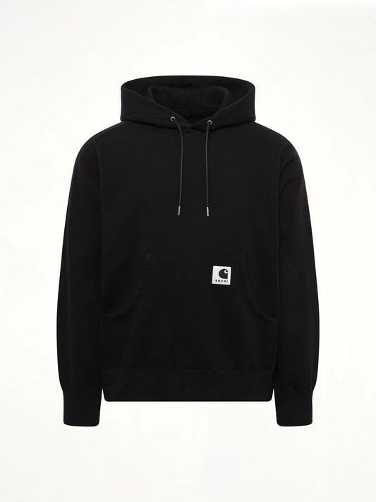 SACAI Carhartt WIP Cotton Jersey Hoodie (Black)