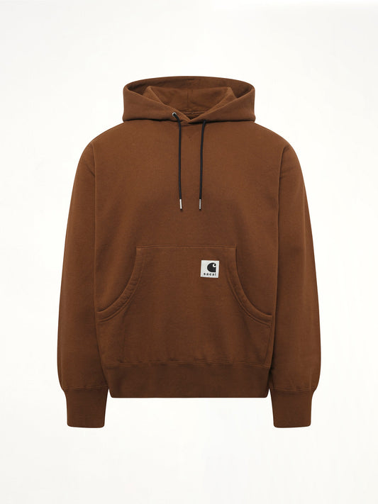 SACAI Carhartt WIP Cotton Jersey Hoodie (Dark Beige)