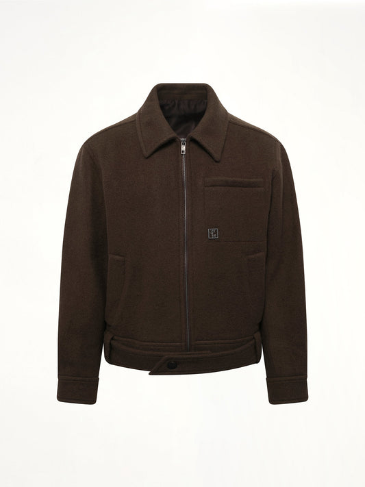 WOOYOUNGMI Wool Belted Blouson (Mud)
