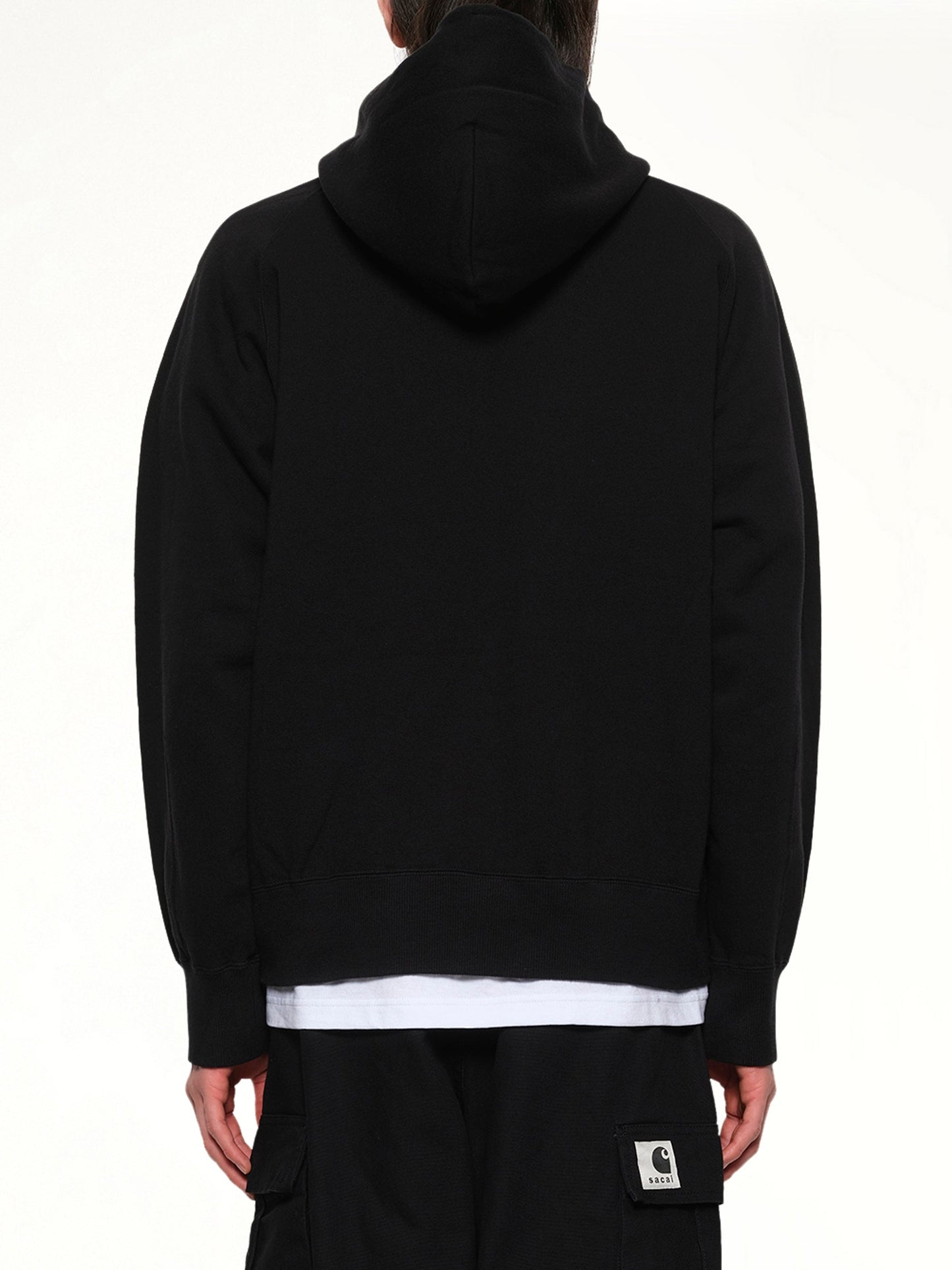 SACAI Carhartt WIP Cotton Jersey Hoodie (Black)