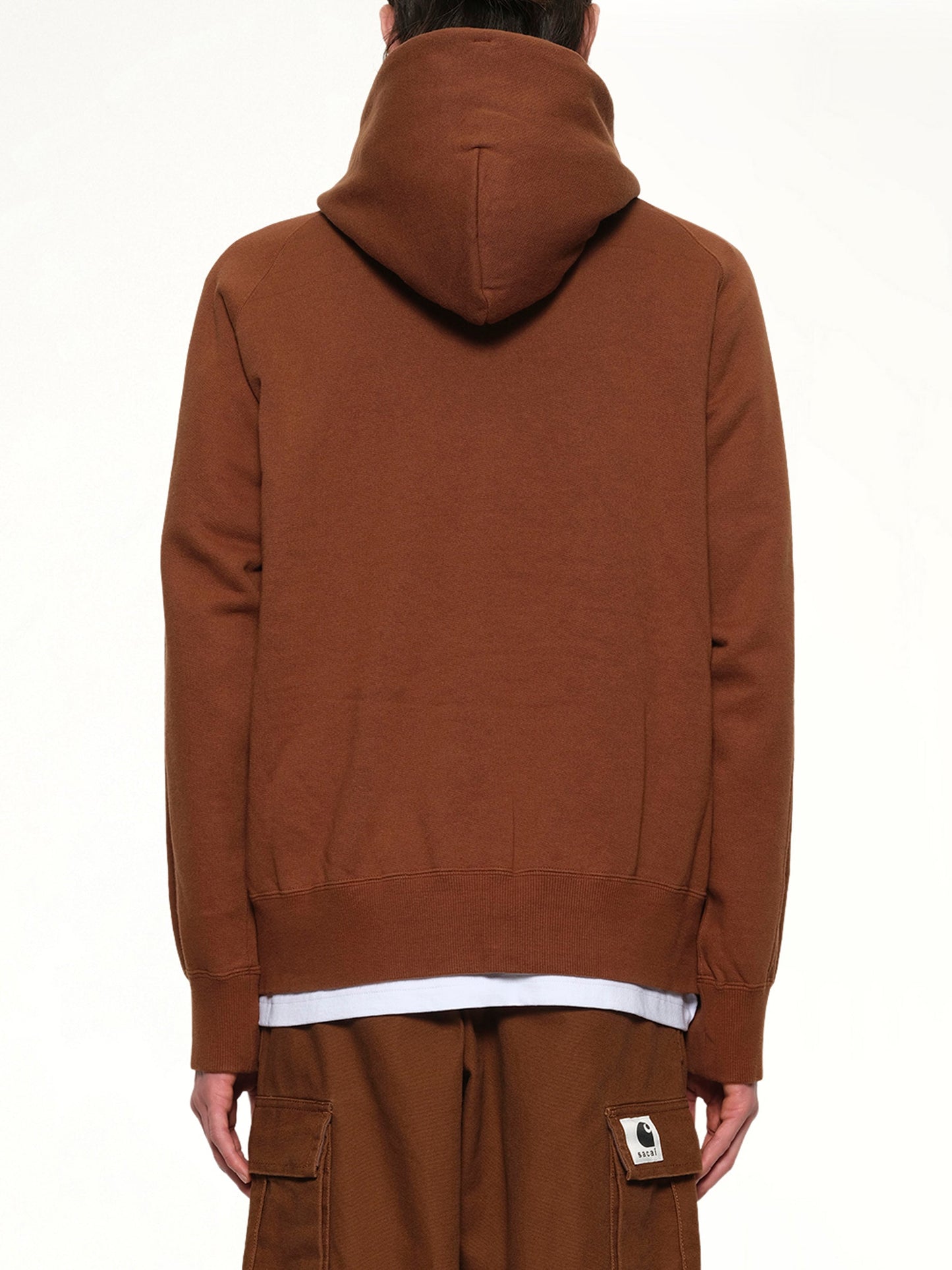 SACAI Carhartt WIP Cotton Jersey Hoodie (Dark Beige)