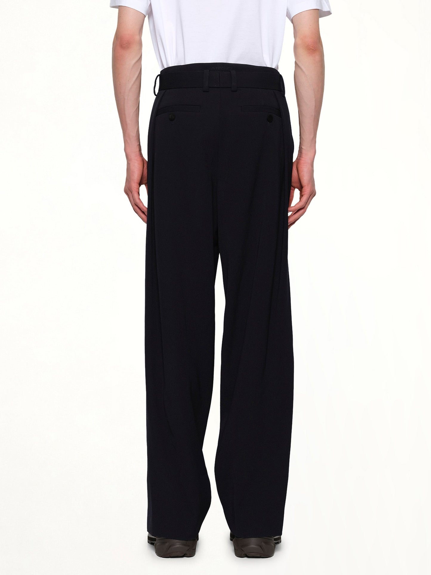 WOOYOUNGMI Wide Slacks (Navy)