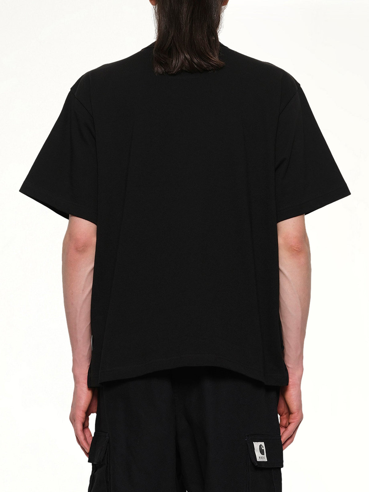 SACAI Carhartt WIP Cotton Jersey T-Shirt (Black)