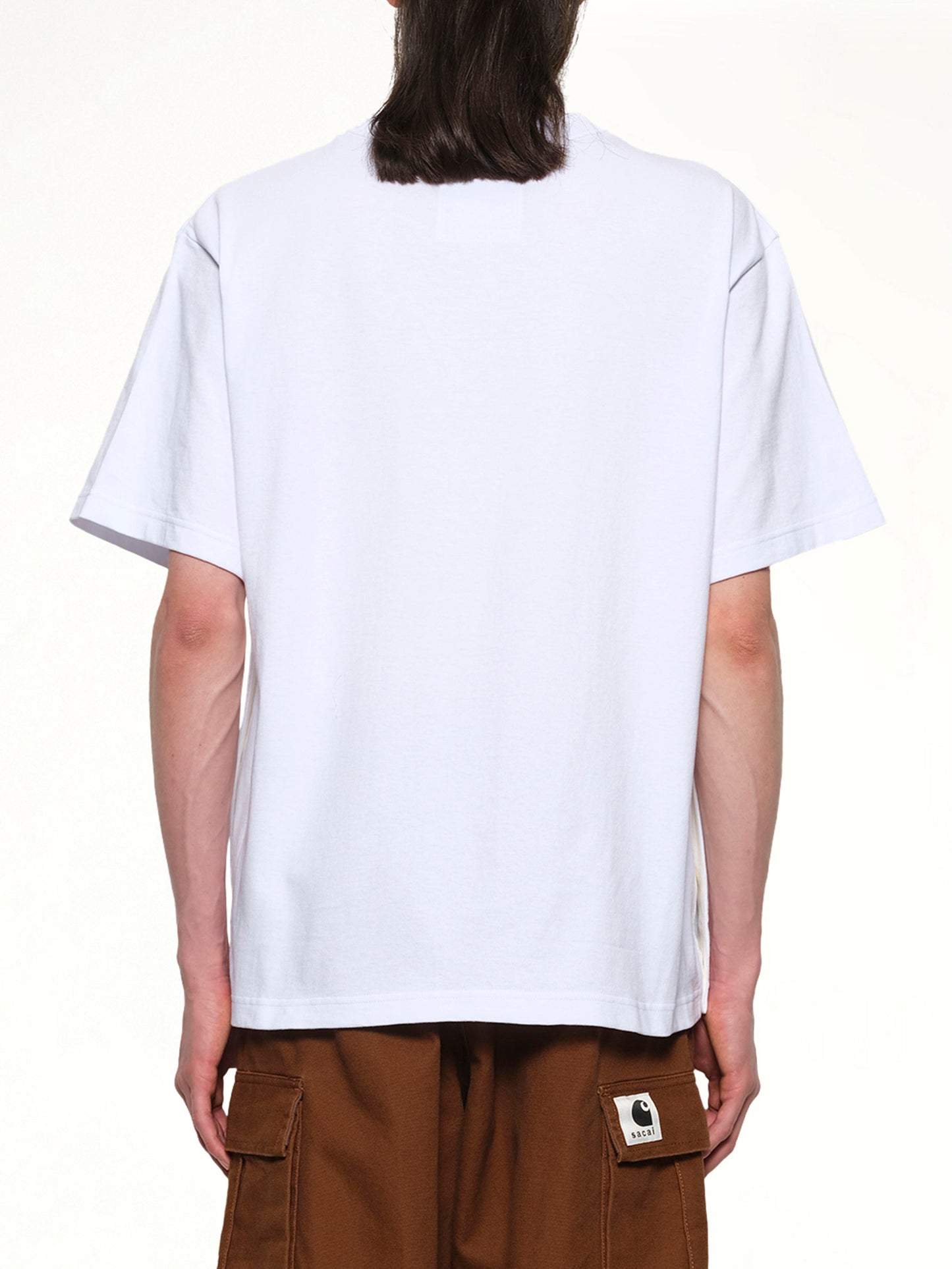 SACAI Carhartt WIP Cotton Jersey T-Shirt (White)