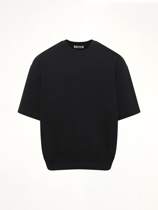 JIL SANDER Crewneck Short Sleeve Sweatshirt (Black)