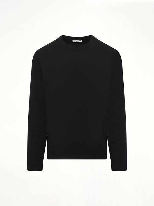 JIL SANDER Long Sleeve Logo T-Shirt (Black)