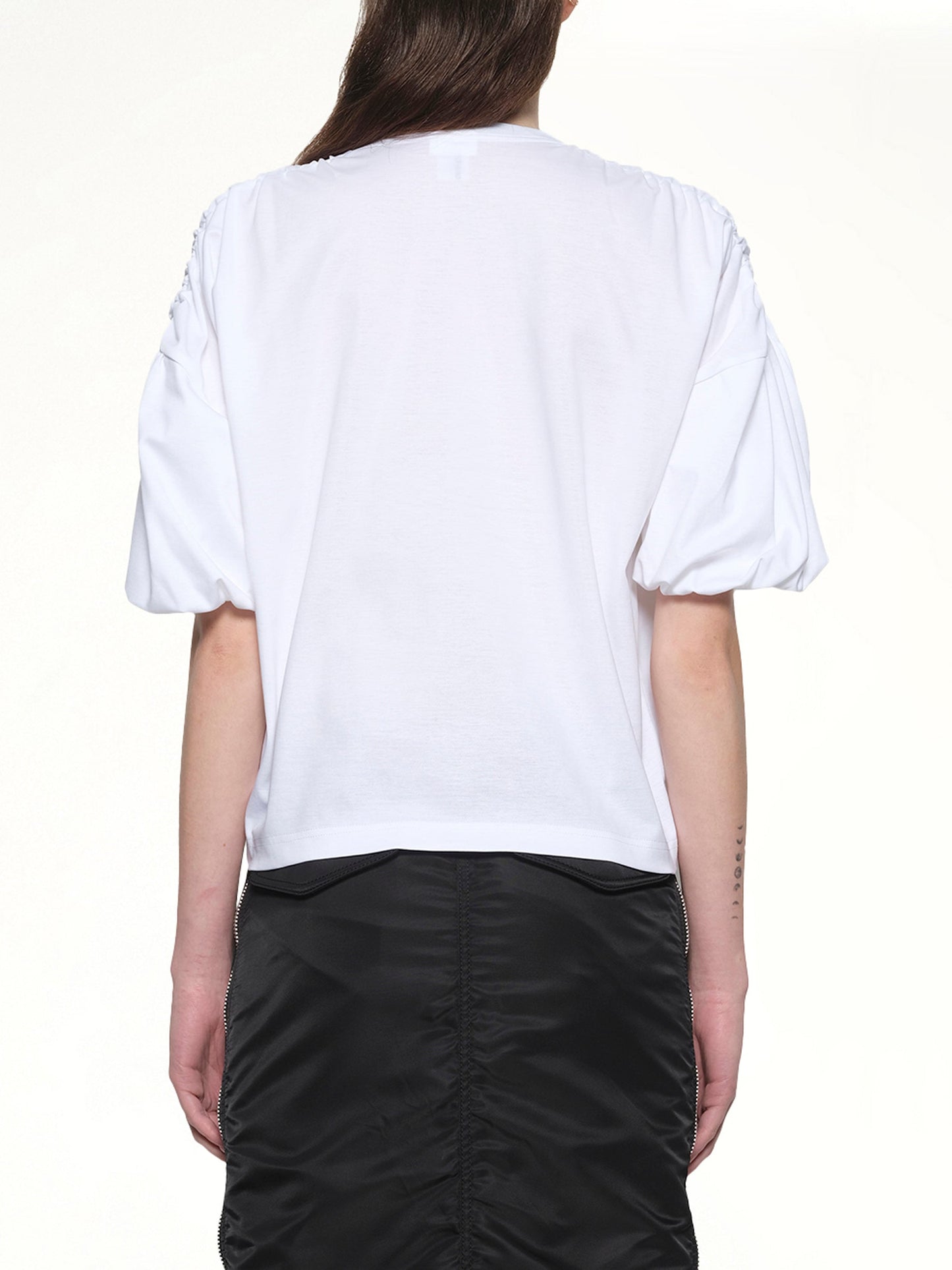 NOIR KEI NINOMIYA Cotton Ponte T-Shirt (White)