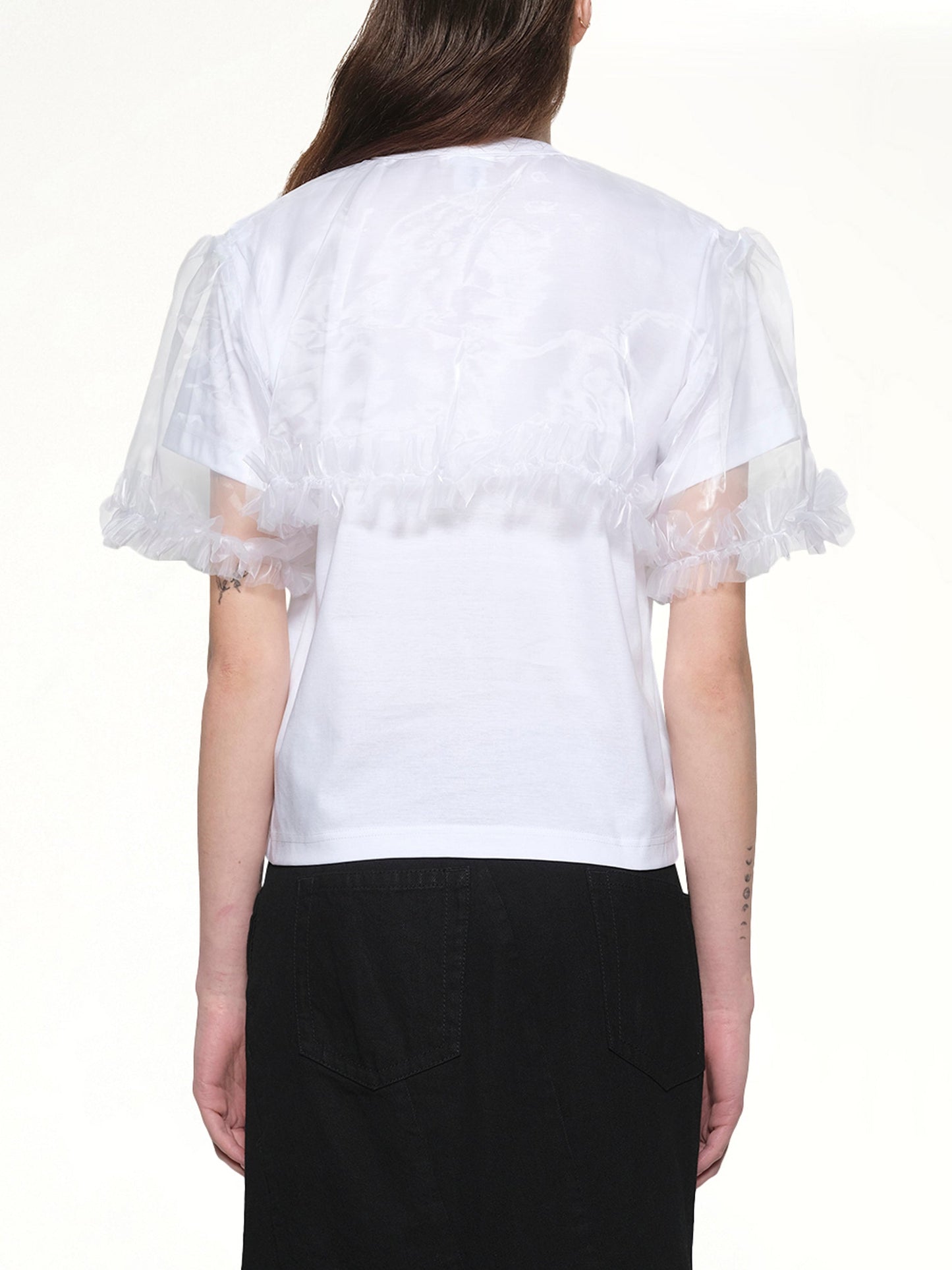 NOIR KEI NINOMIYA Tulle T-Shirt (White)
