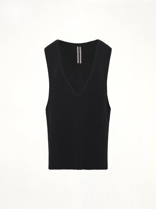 RICK OWENS V Neck Top (Black)