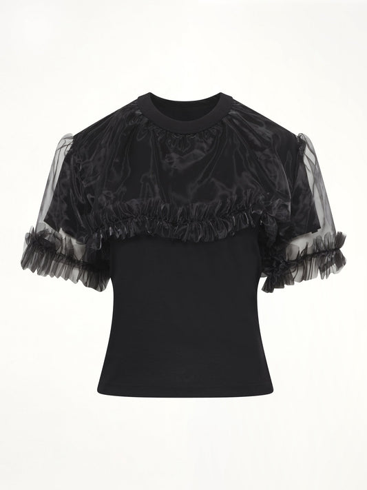 NOIR KEI NINOMIYA Tulle T-Shirt (Black)
