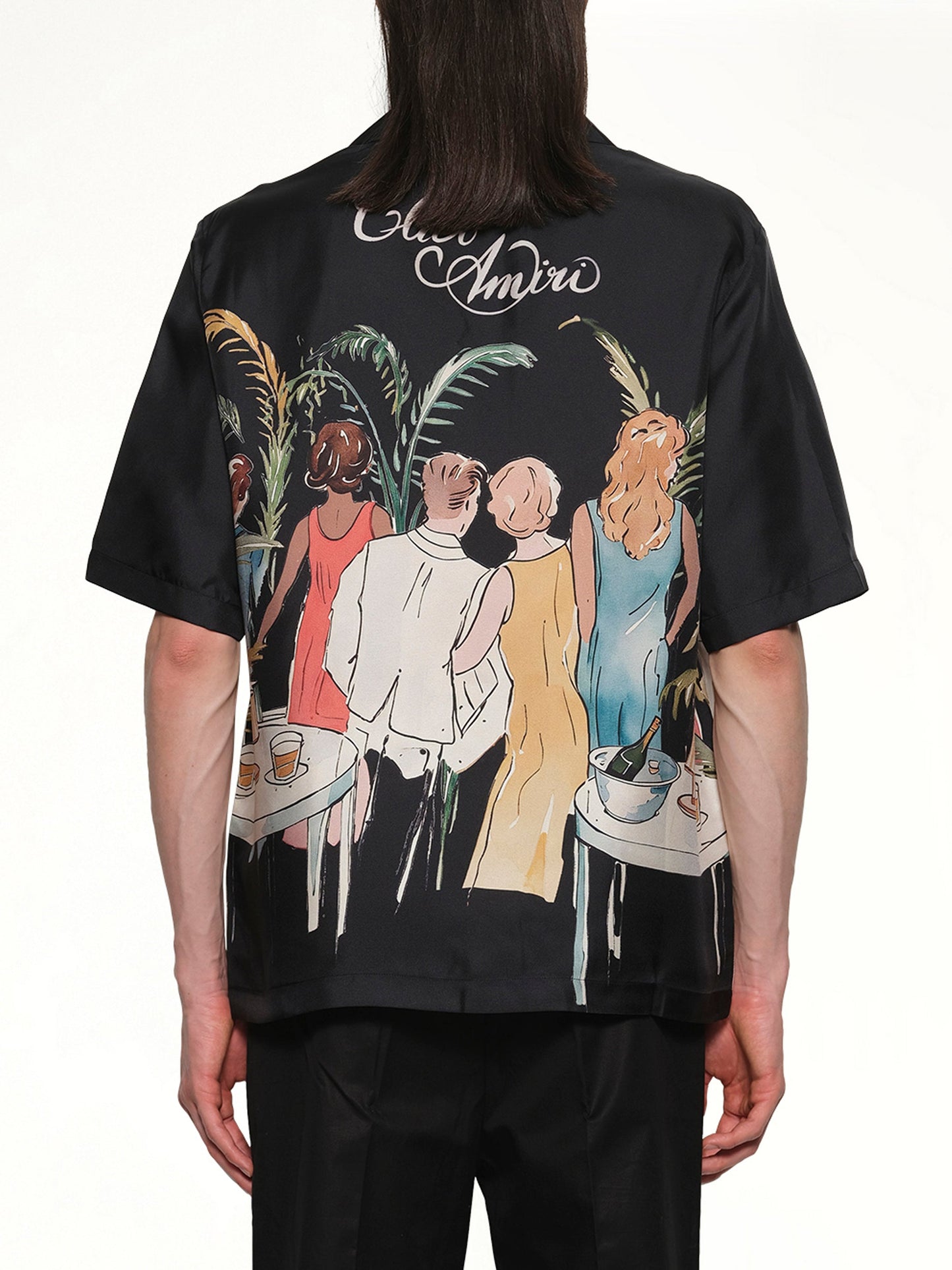 AMIRI Bar Scene Bowling Shirt (Black)
