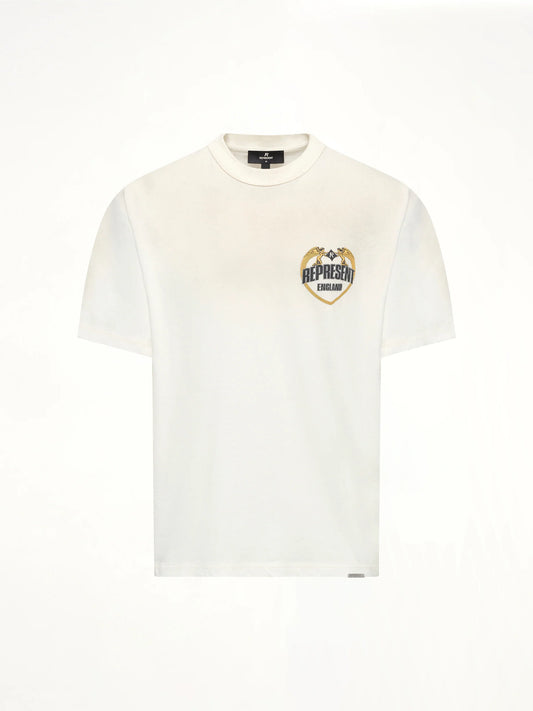 Represent Angel Border T-Shirt (Washed Ecru)