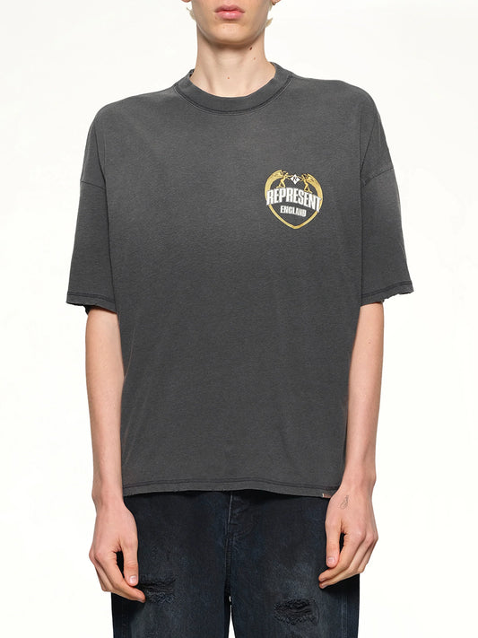 Represent Angel Border T-Shirt (Stained Black)