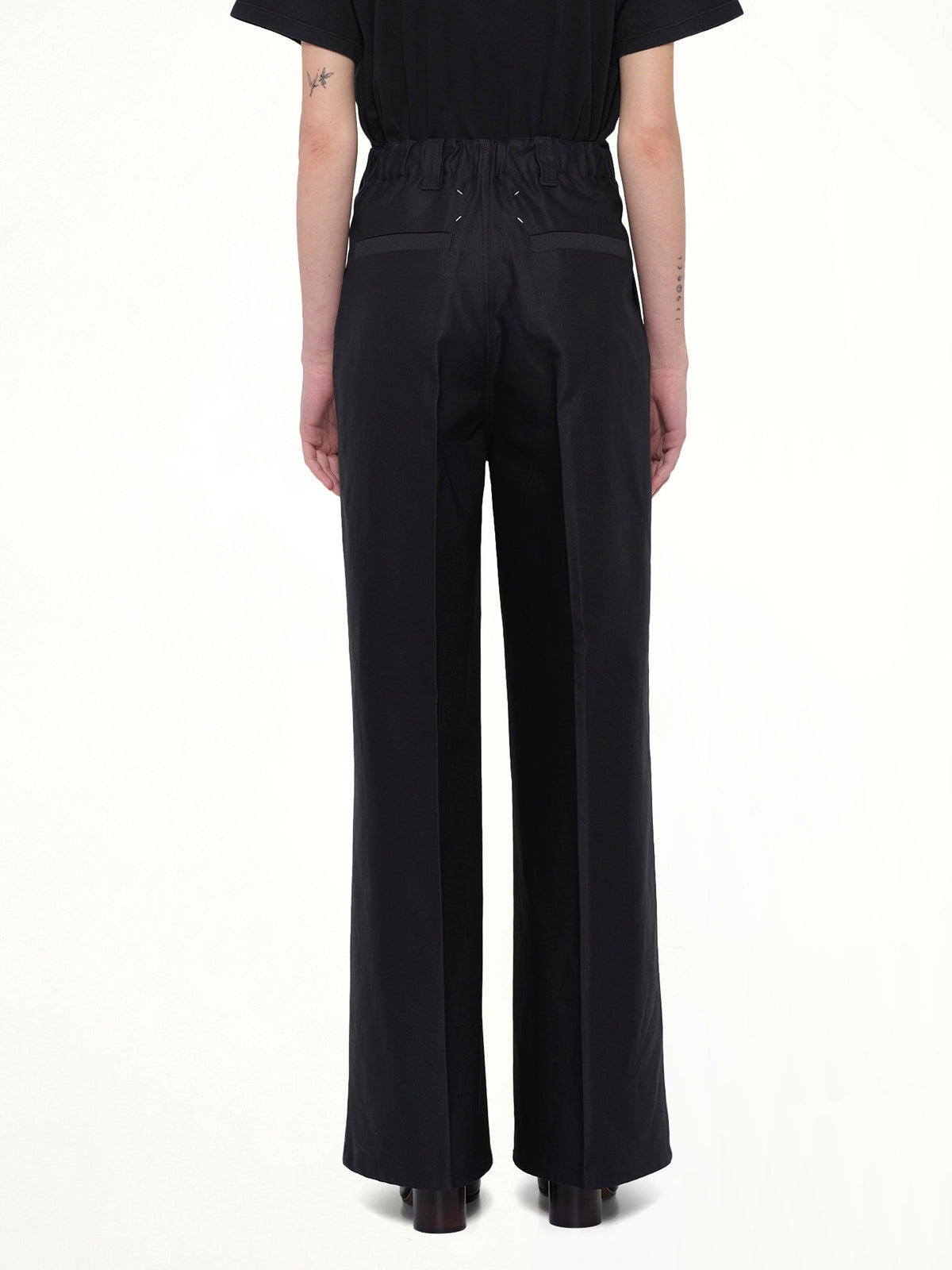 MAISON MARGIELA Cotton Palazzo Trouser (Black)