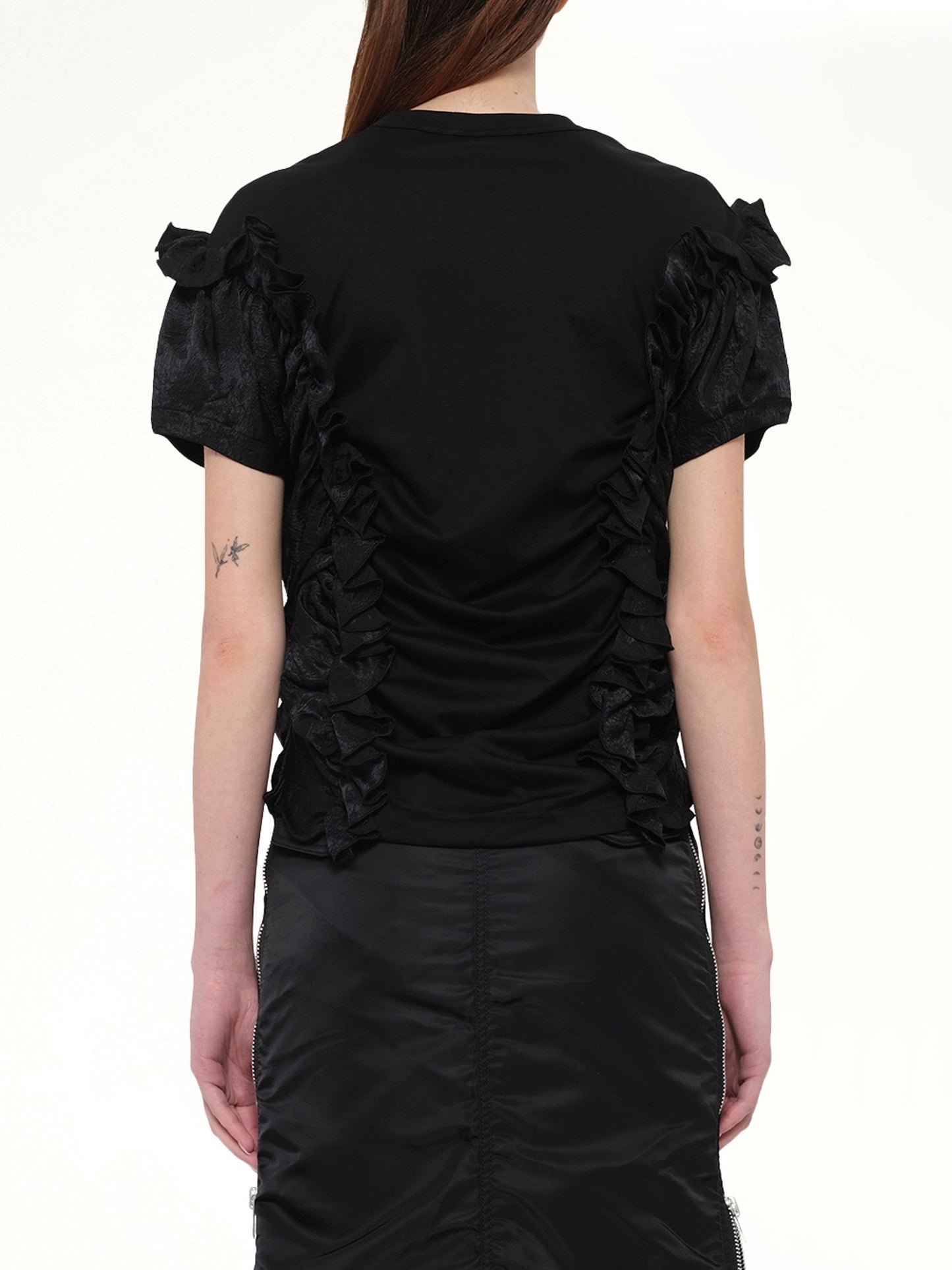 NOIR KEI NINOMIYA Cotton Ponte T-Shirt (Black)