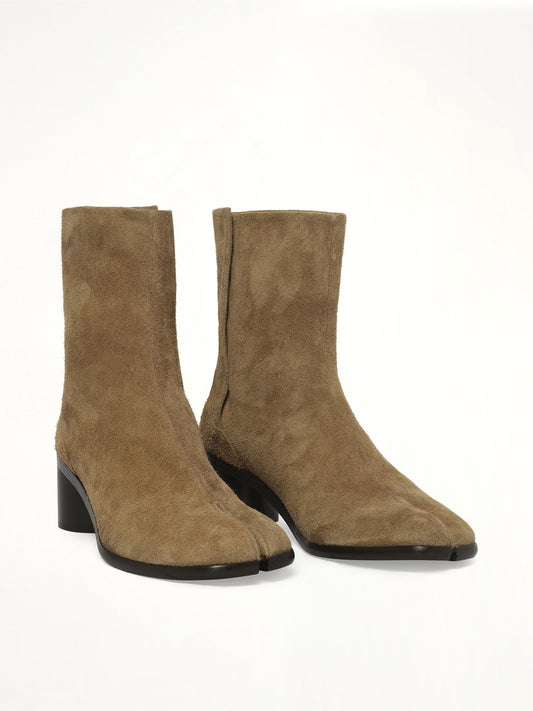 MAISON MARGIELA Tabi Ankle 8cm Boots (Brown)