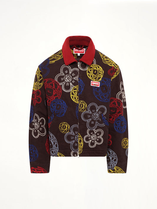 Kenzo Futura Zip Up Utility Jacket (Chocolate)