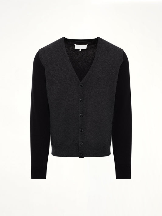 MAISON MARGIELA Two-Tone Cardigan (Grey)
