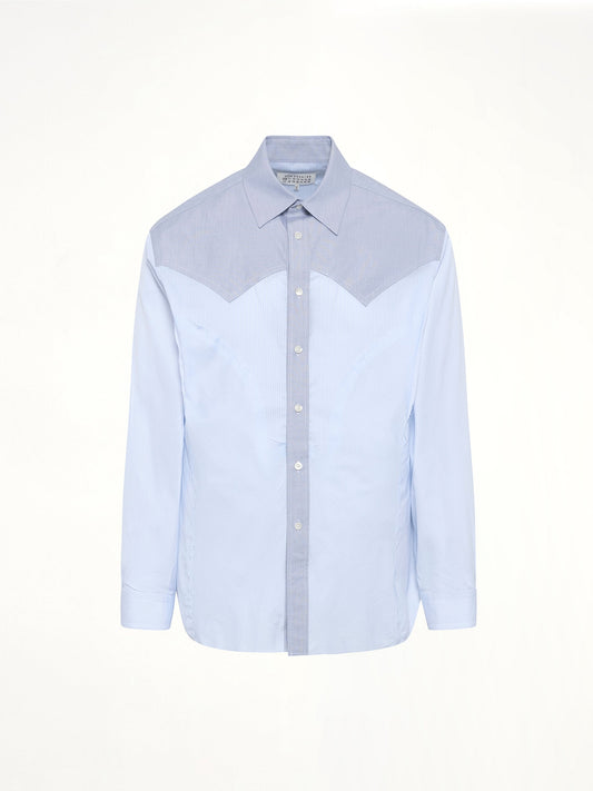 MAISON MARGIELA Classic Stripe Shirt (Azure)