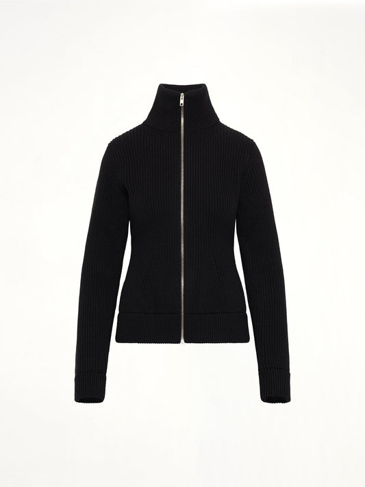 MAISON MARGIELA Gauge 5 Zip Cardigan (Black)