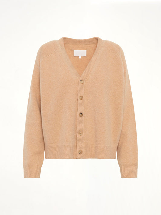MAISON MARGIELA Gauge 7 Wool Cardigan (Brown)