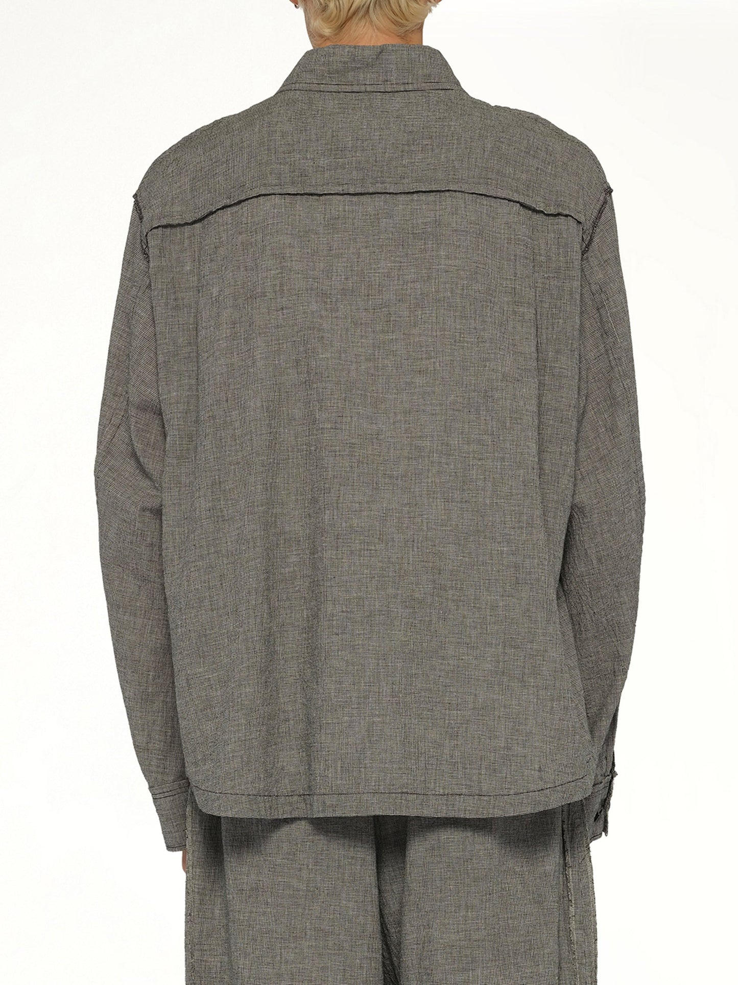 UNDERCOVER Linen Stripe Blouson (White)