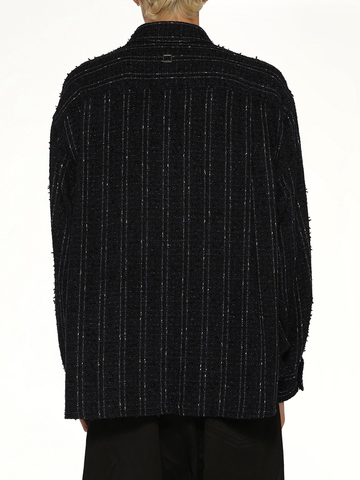 WOOYOUNGMI Tweed Shirt (Navy)