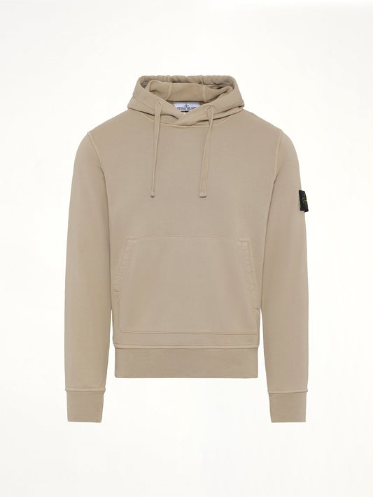 STONE ISLAND 610006 Cotton Fleece Hoodie (Desert)