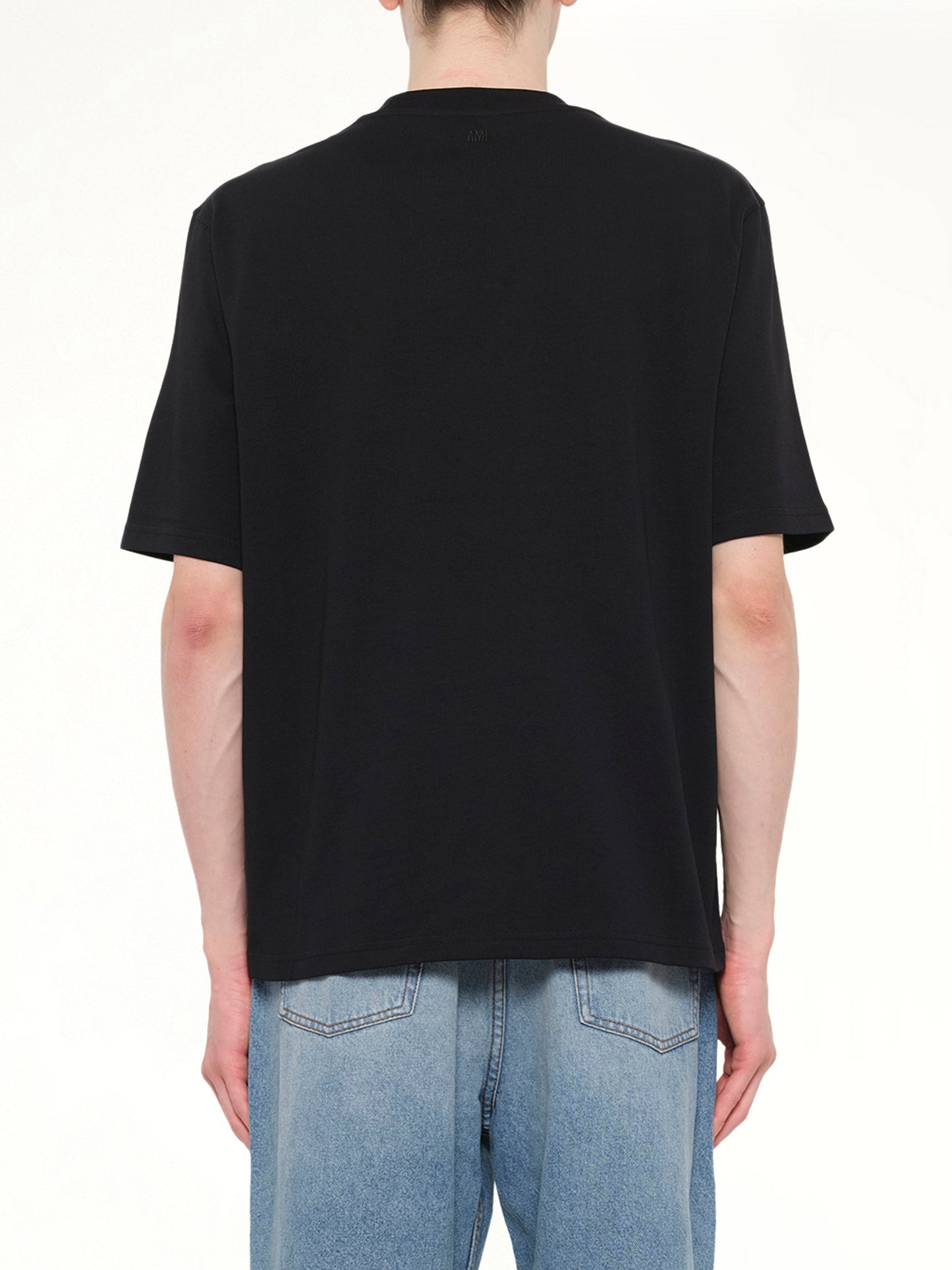 AMI PARIS Small Embossed ADC T-Shirt (Black)