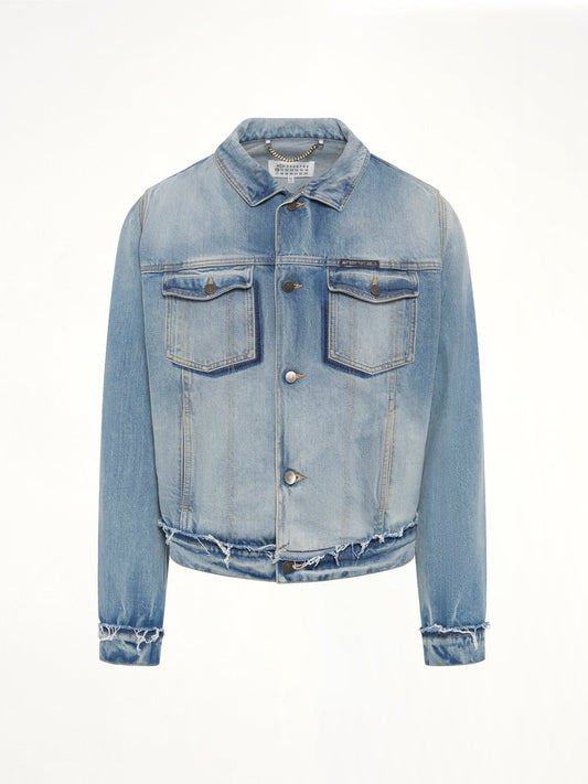 MAISON MARGIELA Washed Denim Jacket (Blue)