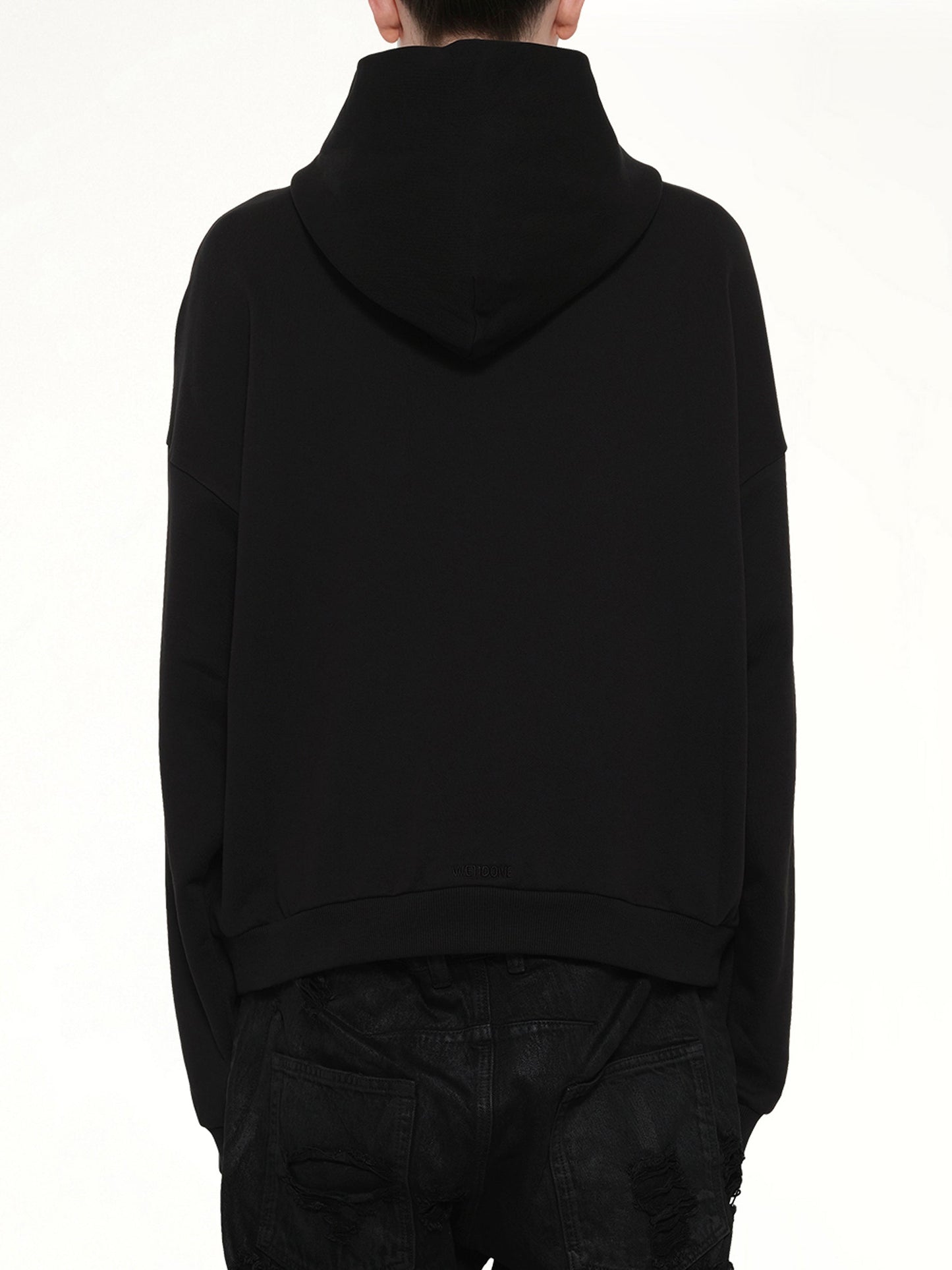 WE11DONE Ribbon Multi-Logo Hoodie (Black)